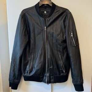 Leather Bomber. Genuine leather. S size, true to size. Used normal condition.